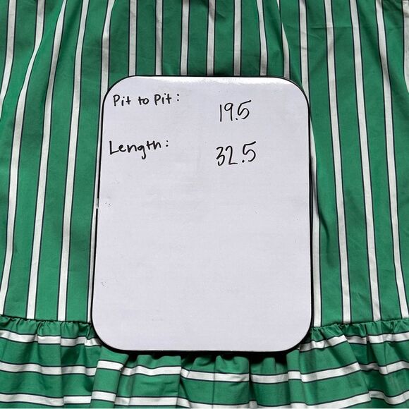 Christian Lacroix Striped High Neck Mini Dress in Green/White - Picture 8 of 8